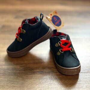 NWT Oomphies Boys Adrian Black/Red Mid Boots Sz 7